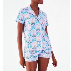 Roller Rabbit Sea Print Pajama Short Set